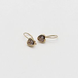AROS BRISURA CORAZON CUBIC 6MM /O.ROJO